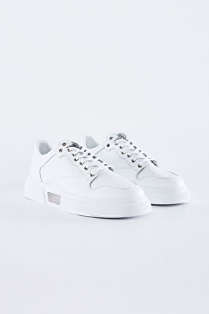 Valmenti Aron Erkek Beyaz Hakiki Deri Spor Ayakkabı 352 18215 ERK AYK Y23