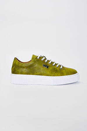 Valmenti Bosco Erkek Yeşil Hakiki Deri Sneakers & Spor Ayakkabı 352 18375 ERK AYK Y23