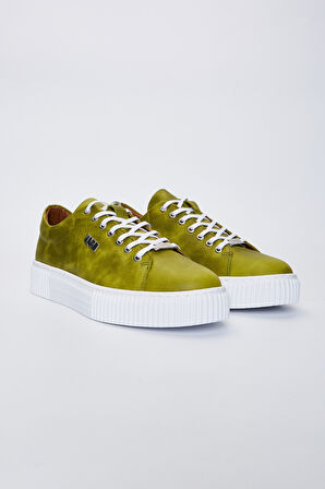 Valmenti Bosco Erkek Yeşil Hakiki Deri Sneakers & Spor Ayakkabı 352 18375 ERK AYK Y23