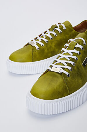 Valmenti Bosco Erkek Yeşil Hakiki Deri Sneakers & Spor Ayakkabı 352 18375 ERK AYK Y23