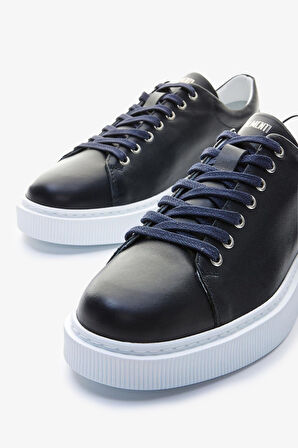 Valmenti Fredo Erkek Lacivert Hakiki Deri Spor Ayakkabı 352 18133 ERK AYK Y23