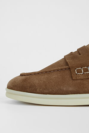 Valmenti Bruna Kadın Tütün Süet Hakiki Deri Loafer Ayakkabı 902 0208 BN AYK Y23