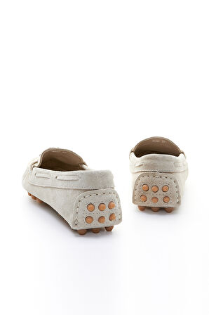 Valmenti Karen Kadın Bej Süet Hakiki Deri Loafer Ayakkabı 355 4042 BN AYK Y23