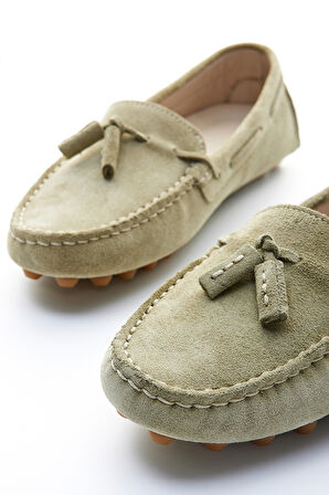 Valmenti Karen Kadın Avakado Süet Hakiki Deri Loafer Ayakkabı 355 4042 BN AYK Y23