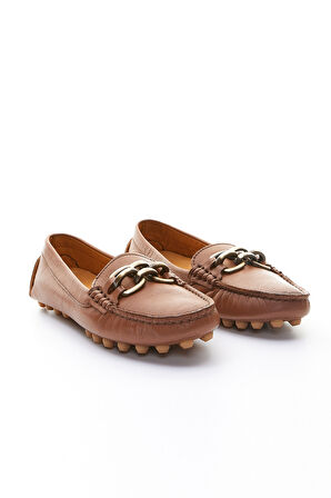 Valmenti Leane Kadın Taba Hakiki Deri Loafer Ayakkabı 355 4045 BN AYK Y23