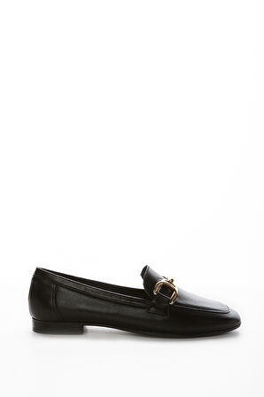 Valmenti Agathe Kadın Siyah Hakiki Deri Loafer Ayakkabı 961 58-1 BN AYK Y23