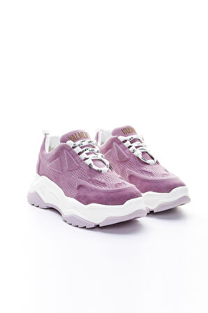 Valmenti Conde Kadın Mor Süet Hakiki Deri Spor Ayakkabı 810 097-031 BN AYK Y23