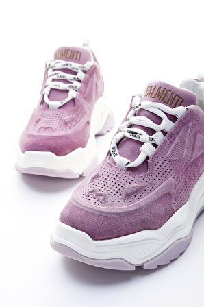 Valmenti Conde Kadın Mor Süet Hakiki Deri Spor Ayakkabı 810 097-031 BN AYK Y23