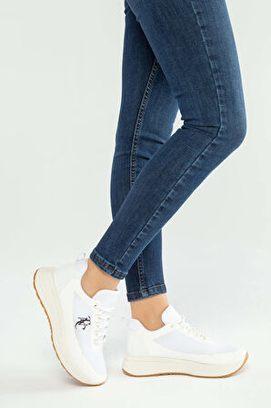 Tamer Tanca Kadın Vegan Beyaz Sneakers & Spor Ayakkabı 784 2135 BN AYK Y23 BEYAZ