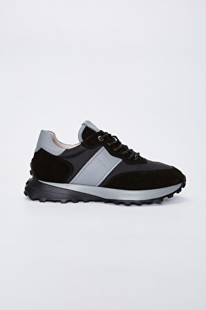 Valmenti Agatho Erkek Siyah\Gri Deri Sneakers & Spor Ayakkabı 383 5630 ERK AYK Y23