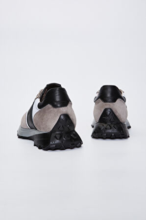 Valmenti Agatho Erkek Gri\Siyah Deri Sneakers & Spor Ayakkabı 383 5630 ERK AYK Y23