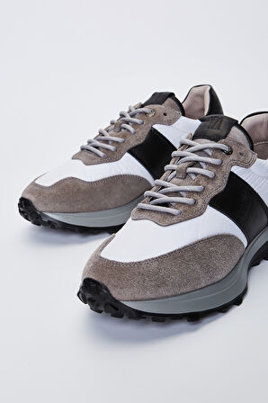 Valmenti Agatho Erkek Gri\Siyah Deri Sneakers & Spor Ayakkabı 383 5630 ERK AYK Y23