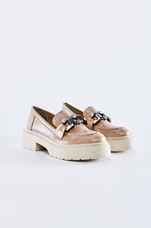 Valmenti Elda Kadın Vizon Vegan Loafer Ayakkabı 817 1983-1 BN AYK Y23