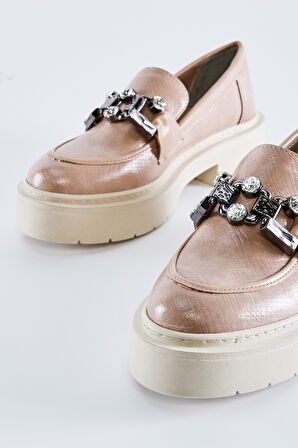 Valmenti Elda Kadın Vizon Vegan Loafer Ayakkabı 817 1983-1 BN AYK Y23