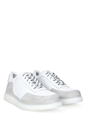 Tamer Tanca Erkek Hakiki Deri Beyaz Sneakers & Spor Ayakkabı 863 151786 ERK AYK Y23 BEYAZ DR