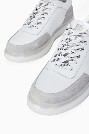 Tamer Tanca Erkek Hakiki Deri Beyaz Sneakers & Spor Ayakkabı 863 151786 ERK AYK Y23 BEYAZ DR