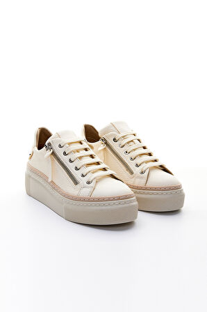 Valmenti Nora Kadın Bej Floter Hakiki Deri Sneakers & Spor Ayakkabı 937 5022-48 BN AYK Y23
