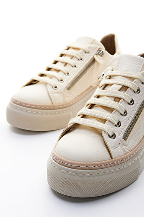 Valmenti Nora Kadın Bej Floter Hakiki Deri Sneakers & Spor Ayakkabı 937 5022-48 BN AYK Y23
