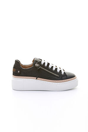 Valmenti Nora Kadın Siyah Floter Hakiki Deri Sneakers & Spor Ayakkabı 937 5022-48 BN AYK Y23