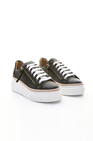 Valmenti Nora Kadın Siyah Floter Hakiki Deri Sneakers & Spor Ayakkabı 937 5022-48 BN AYK Y23