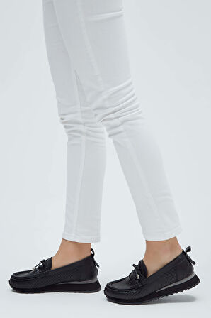 Tamer Tanca Kadın Hakiki Deri Siyah Loafer Ayakkabı 766 420-1909 BN AYK Y23 SIYAH