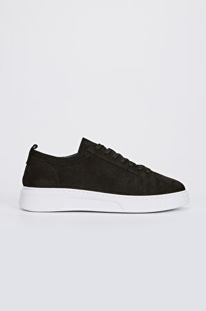 Valmenti Leo Erkek Siyah Nubuk Hakiki Deri Sneakers & Spor Ayakkabı 04 3502 ERK AYK Y23