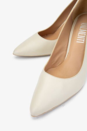 Valmenti Novella Kadın Beyaz Hakiki Deri Topuklu Ayakkabı 248 23127 BN AYK Y23