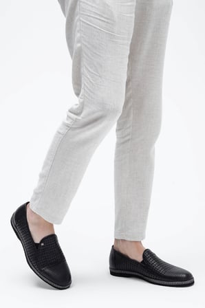 Giampiero Nicola Erkek Hakiki Deri Siyah Loafer Ayakkabı 664 L40233C ERK AYK Y23 BLACK