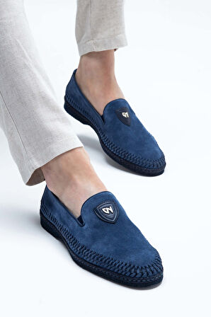 Giampiero Nicola Erkek Hakiki Deri Lacivert Loafer Ayakkabı 664 L40269A ERK AYK Y23 NAVY