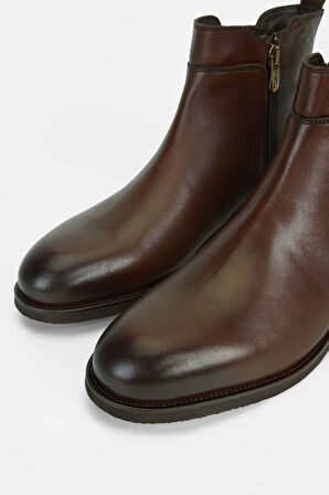 Tamer Tanca Erkek Hakiki Deri Kahverengi Casual Bot 183 12471 ERK BOT SK23/24 KAHVE