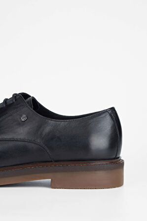 Tamer Tanca Erkek Hakiki Deri Siyah Deri Casual Ayakkabı 183 27452 ERK AYK SK23/24 SIYAH DR