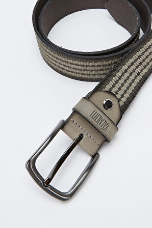 Valmenti Erkek Gri Hakiki Deri Casual Kemer 483 0011-138VAL ERK KEMER