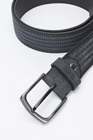 Valmenti Erkek Siyah Hakiki Deri Casual Kemer 483 0011-138VAL ERK KEMER