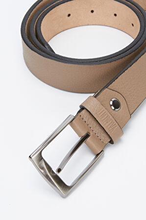 Valmenti Erkek Vizon Hakiki Deri Casual Kemer 483 4100353VAL ERK KEMER