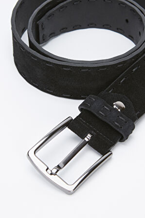 Valmenti Erkek Siyah Süet Hakiki Deri Casual Kemer 483 011-151VAL ERK KEMER