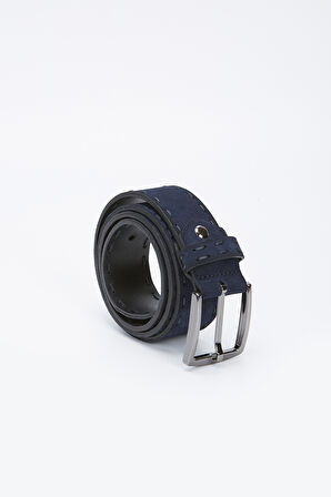 Valmenti Erkek Lacivert Süet Hakiki Deri Casual Kemer 483 011-151VAL ERK KEMER