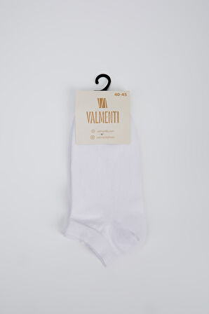 Valmenti Erkek Beyaz Pamuklu Soket Çorap 855 SPR 0003-VAL PTK CRP 40-45 2LI SET