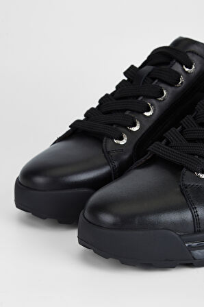 Valmenti Erkek Siyah Deri Casual Ayakkabı 383 5655 ERK AYK SK23/24