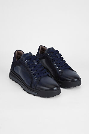 Valmenti Erkek Lacivert Deri Casual Ayakkabı 383 5655 ERK AYK SK23/24