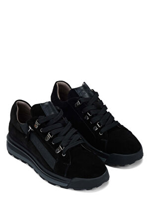 Tamer Tanca Erkek Hakiki Deri Siyah Süet Casual Ayakkabı 383 5653 ERK AYK SK23/24 SIYAH SUET