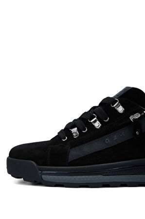 Tamer Tanca Erkek Hakiki Deri Siyah Süet Casual Ayakkabı 383 5653 ERK AYK SK23/24 SIYAH SUET