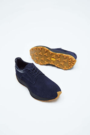 Tamer Tanca Erkek Hakiki Deri Lacivert Sneakers & Spor Ayakkabı 698 1053-6 ERK AYK SK23/24 LACI SUET/LACI NAPPA