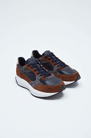Tamer Tanca Erkek Hakiki Deri Taba Sneakers & Spor Ayakkabı 698 1053-4 ERK AYK SK23/24 TABA SUET/LACI