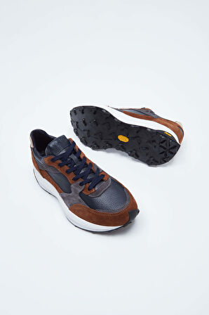 Tamer Tanca Erkek Hakiki Deri Taba Sneakers & Spor Ayakkabı 698 1053-4 ERK AYK SK23/24 TABA SUET/LACI