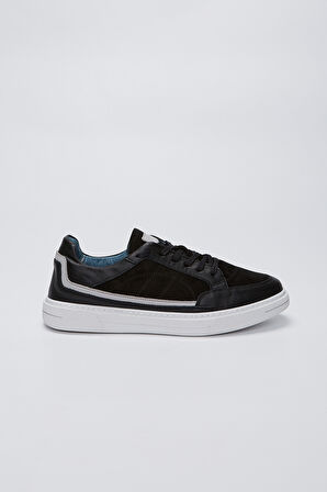 Valmenti Erkek Siyah Süet Deri Sneakers & Spor Ayakkabı 167 7084 ERK AYK Y23