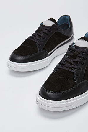 Valmenti Erkek Siyah Süet Deri Sneakers & Spor Ayakkabı 167 7084 ERK AYK Y23