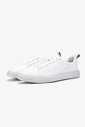Valmenti Erkek Hakiki Deri Beyaz Sneakers & Spor Ayakkabı 167 7085 ERK AYK Y23 BEYAZ FLTR