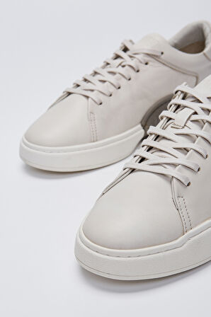 Valmenti Erkek Bej Hakiki Deri Sneakers & Spor Ayakkabı 167 7046 ERK AYK Y23