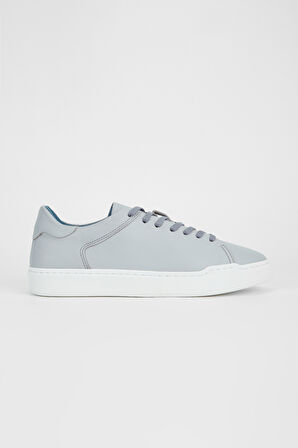 Valmenti Erkek Gri Hakiki Deri Sneakers & Spor Ayakkabı 167 7046 ERK AYK Y23