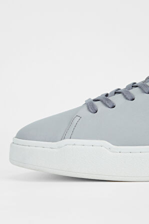 Valmenti Erkek Gri Hakiki Deri Sneakers & Spor Ayakkabı 167 7046 ERK AYK Y23